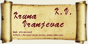 Kruna Vranjevac vizit kartica